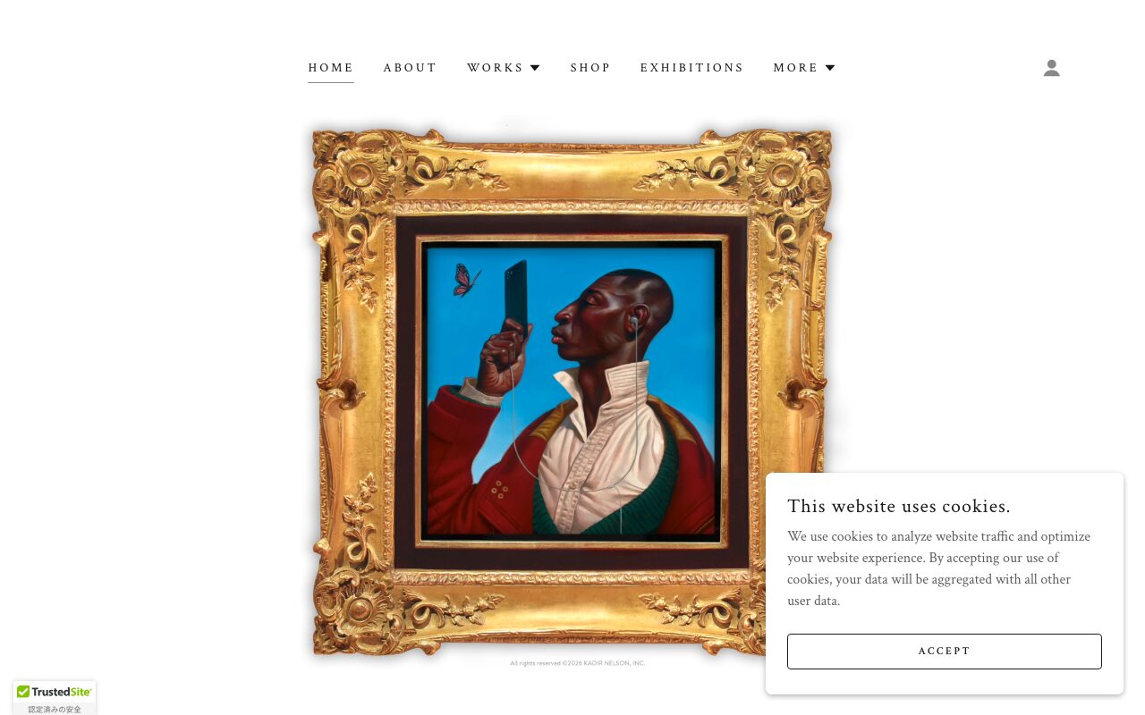 カディール・ネルソン（Kadir Nelson） の公式サイトのファーストビュー