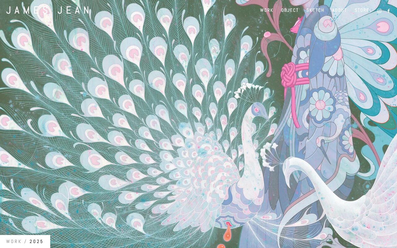 ジェームズ・ジーン（James Jean） の公式サイトのファーストビュー