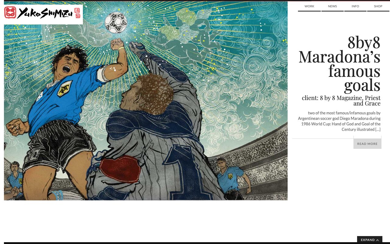 清水裕子（Yuko Shimizu） の公式サイトのファーストビュー